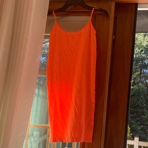 Source Unknown Orange Chemise Slip - Orange Chemise Slip dress